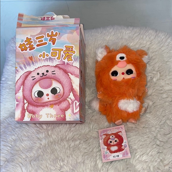 Baby 3 Cute Orange Plush Toy for Kids and adults and more if a bag charm NWT - Picture 1 of 5